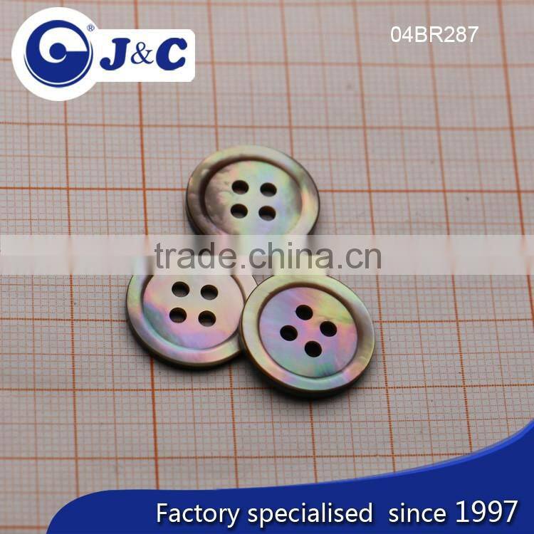 J&C Brown MOP shell buttons,pearl shell buttons for fashion shirt.BR287