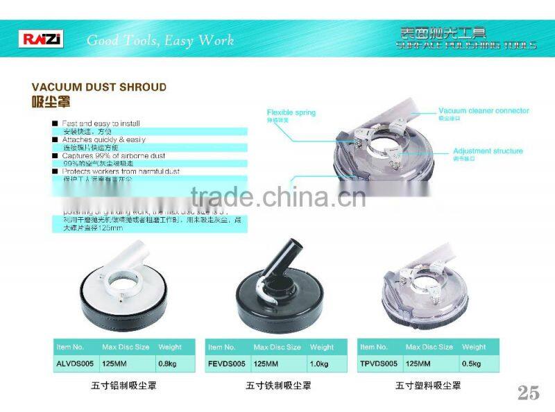 5"Metal Vacuum Dust Shroud for grinder