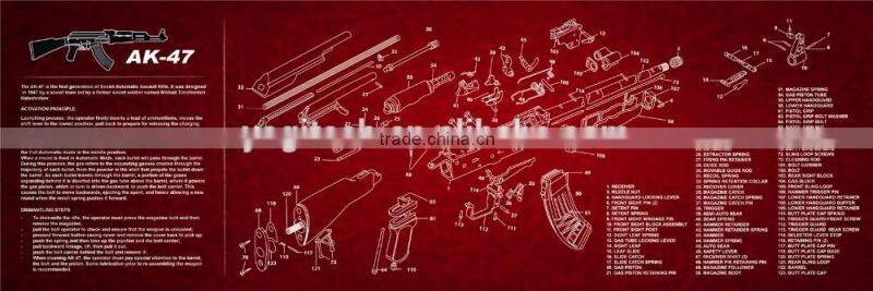 2016 new gun design custom AR-15,AK47,Glcok,1911 gun cleaning mat