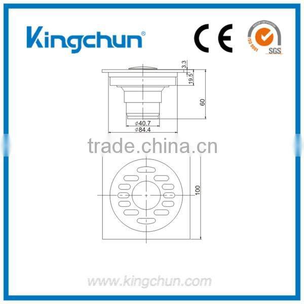 (K1102)2016 New design drain bathroom brass floor waste drains watermark
