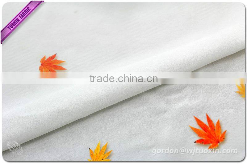 Natural Mulberry Silk Crepe de Chine White Shirt Fabric