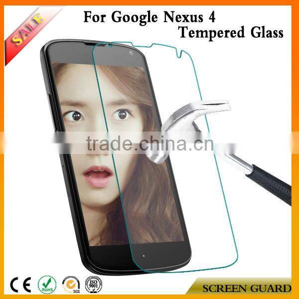 New Arrival!! Anti-shock Tempered Glass Screen Film For Google Nexus 4