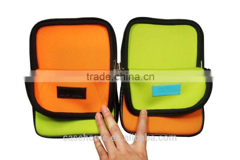 Customized cute 2 sides used with your logo neoprene tablet bag for iPad mini,Cute neoprene tablet bag for children