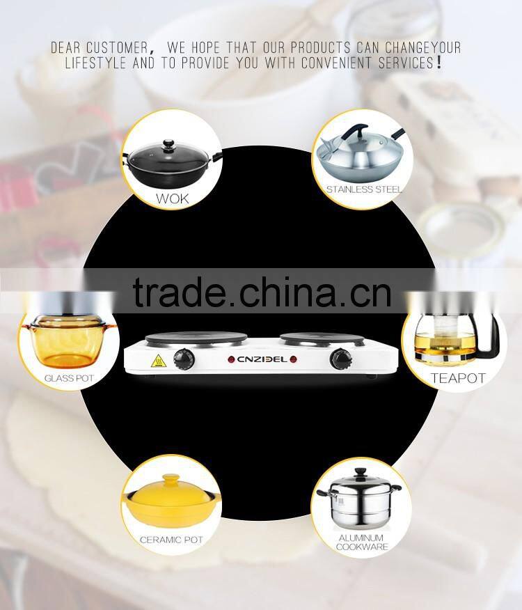 Cnzidel 2500w 2 burner electric solid hot plate heating element