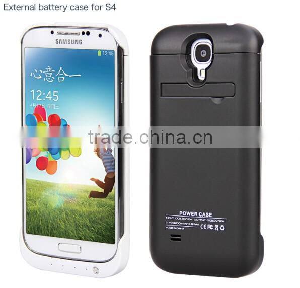Hot sell external power battery case for Samsung galaxy S4 3200mAh