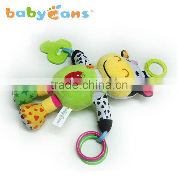 Babyfans Baby Cute Cow Cartoon Stuffed Music Toys china factory wholesale