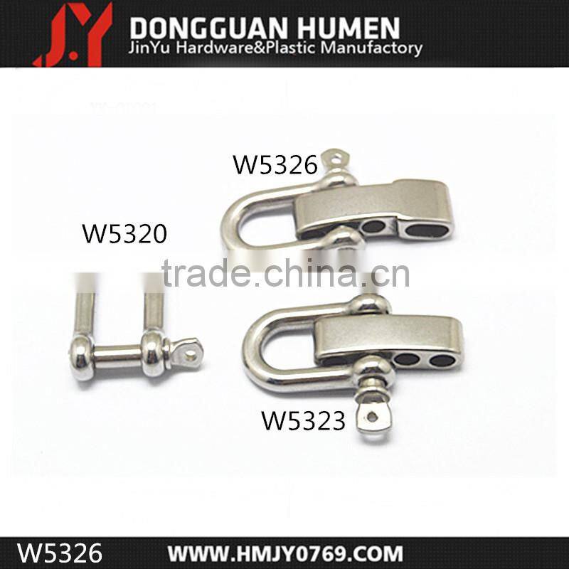 Stainless Steel shackle clasp , round head screw d shackle