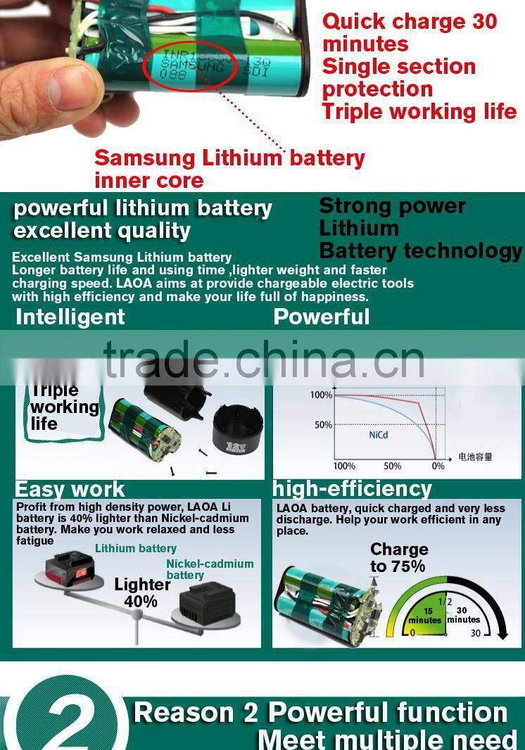 12V double speed Li-ion battery industrail grade waterproof electric drill charged electric drill,+1 battery+1charger