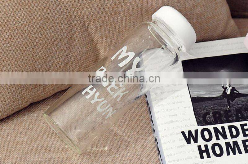 BPA Free Glass Shaker Water Bottle Sports 500ML Portable Clear My Bottle Sport Glass Fruit Juice Water Cup Travel Bottle