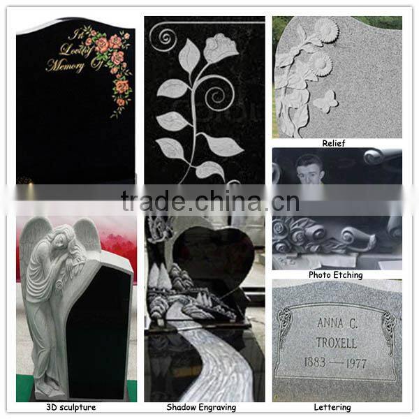 wholesale blue granite cross tombstone