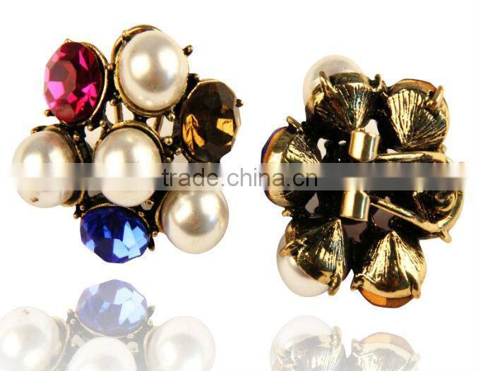 Flower earrings pearl earring necklaces with earring womens fashion cheap earrings made in china