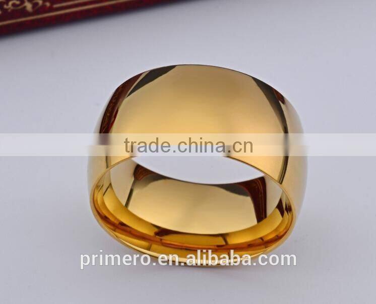 Wholesale Fashion Men Jewelry Stainless Steel Ring Black Silver Gold Smooth Wide Version Finger Rings Models