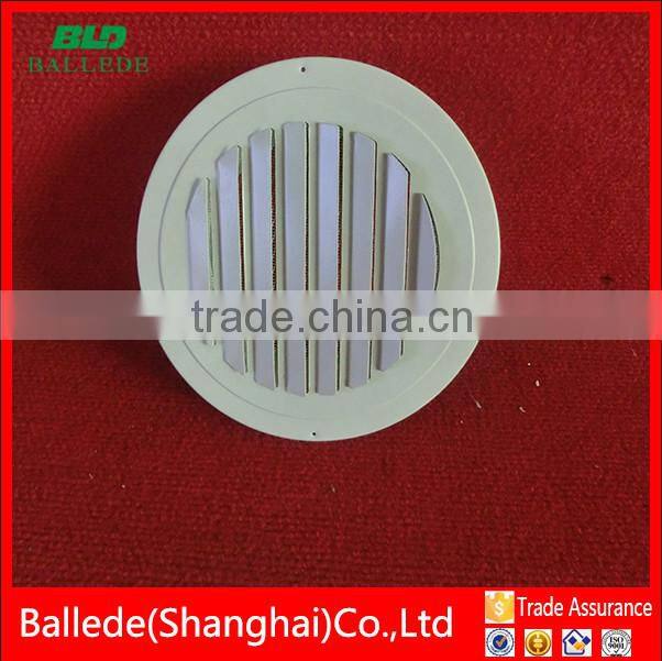 aluminum anodized air vent in HVAC system