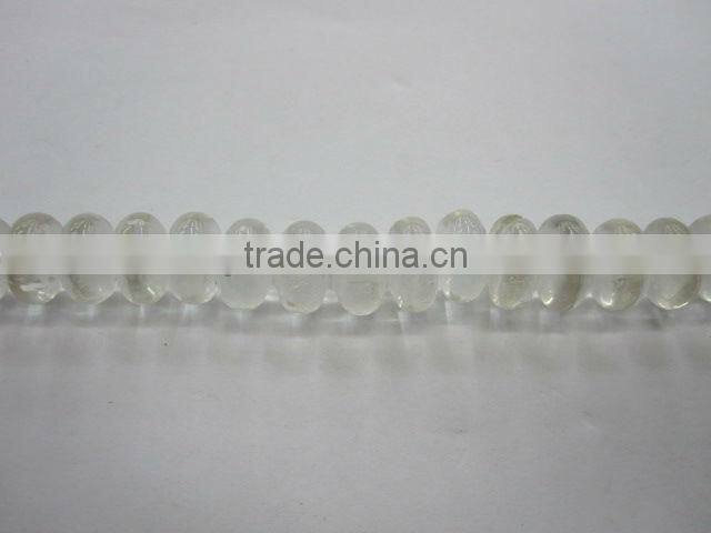 Natural stone crystal rondelle