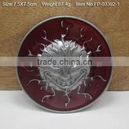 wholesale men's 35mm metal plate belt bucklewith Rhinestones