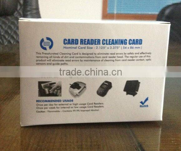 2014 hotest CR80 Cleaning Card For ATM