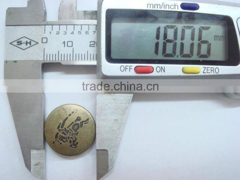 18mm anqi-brass washable dry cleaning snap button