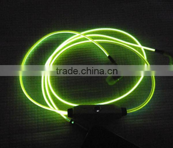 novelty el wire flash earphone and headphone for christmas gift item