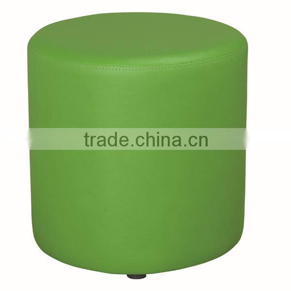 Faux leather round ottoman for home living room under mail order