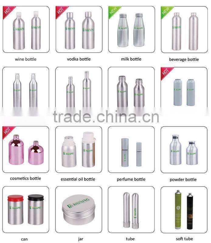 lotion aluminum empty bottles container for shampoo