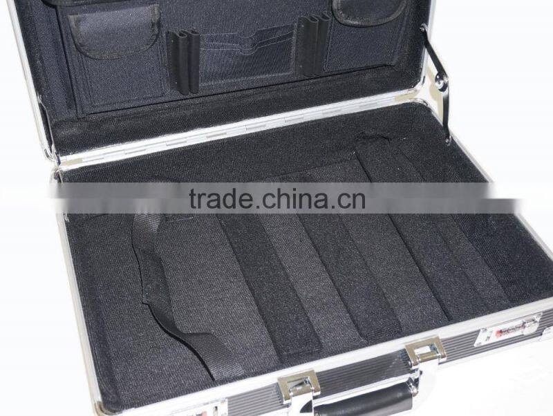 Aluminum Tool Case with Black Shoulder Belt for Easy Carrying, Measures 455 x 330 x 152mm