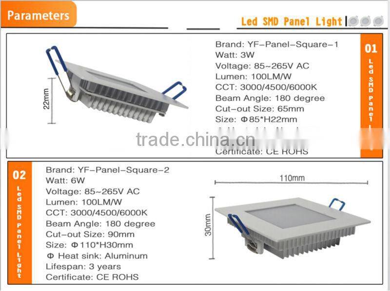 Square Round LED slim Panel Lighting Price,LED Panel Lighting