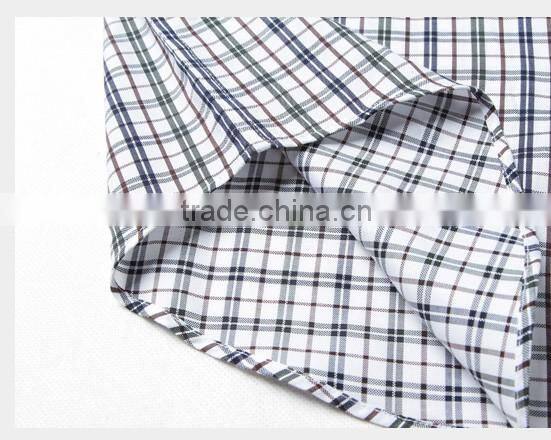 custom top quality business mens dress shirt wool plaid shirts for business man