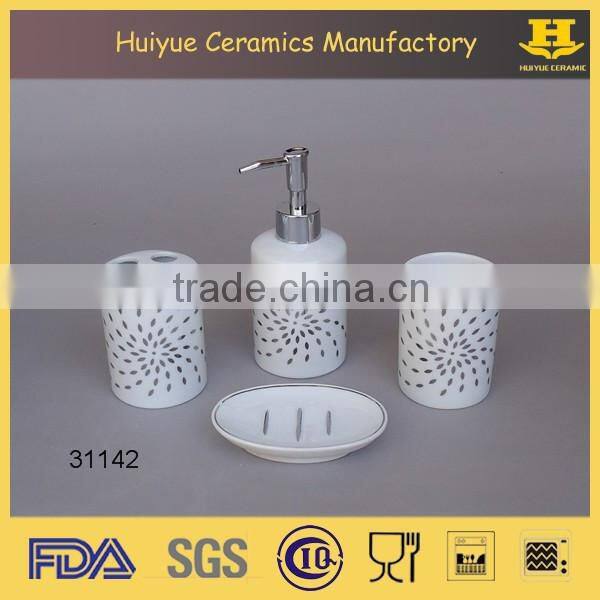 ceramic toothbrush cup set, bathroom accessories set, tumbler