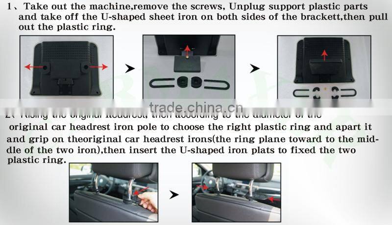 High quality classical good price pioneer headrest car dvd player for bmw e46