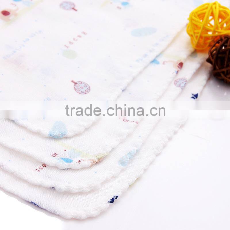 Super cute small hand square baby cotton square cloth muslin