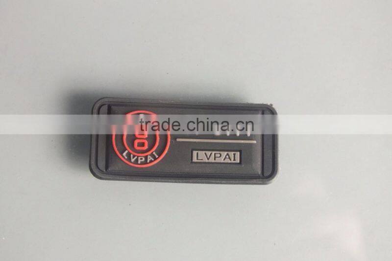 ECO-Friendly PVC Label For Garment, Soft PVC Trademark Brand, PVC Brand Label