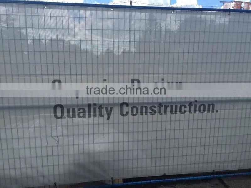 Shanghai Tongjie Outdoor Fence Mesh Banner / PVC Banner in Roll,Hem and Grommet Added