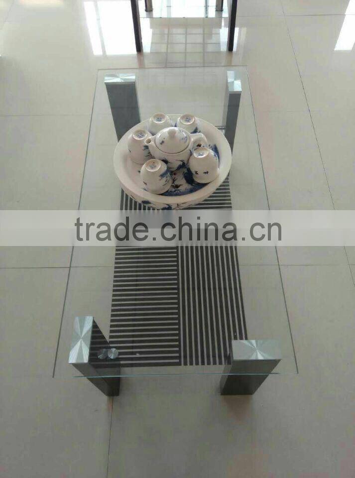 classical design living room furniture tempered glass top coffee/tea table