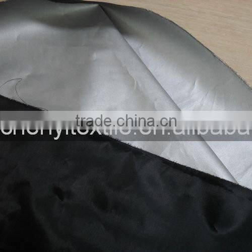 China manufacturer 100 Polyester silver black taffeta