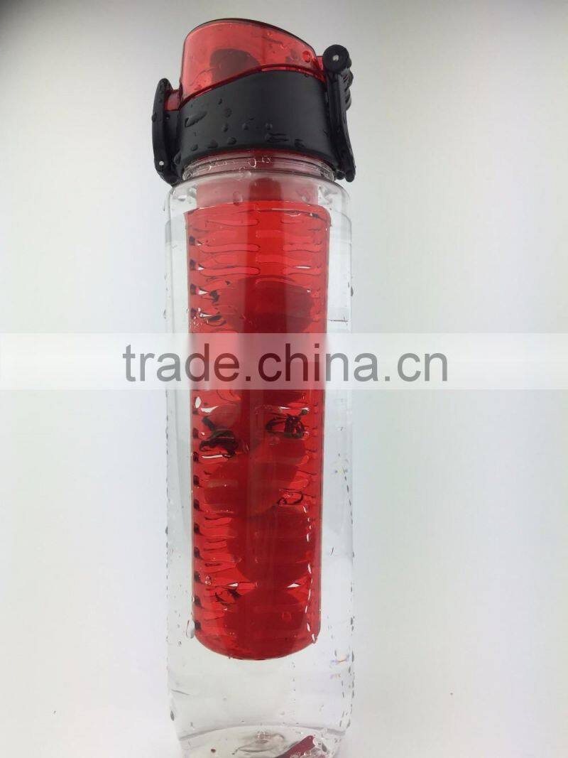 plastic bpa free fruit infuser water bottle, infuser water bottle, water fruit infuser joyshaker bottle