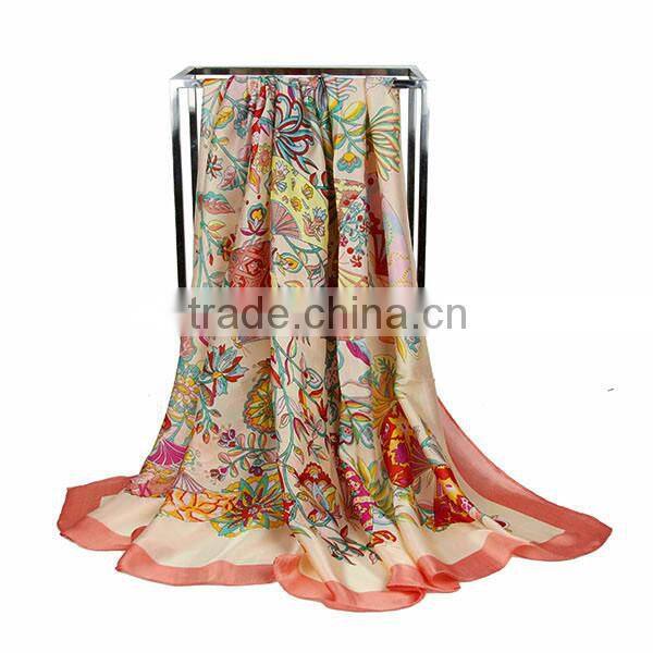 Fashion Printing chiffon cotton square scarf Square Scarf