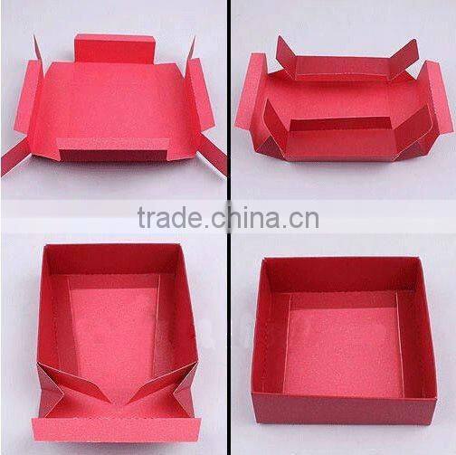 Paperboard gift folding box with hat flat packing and save freight