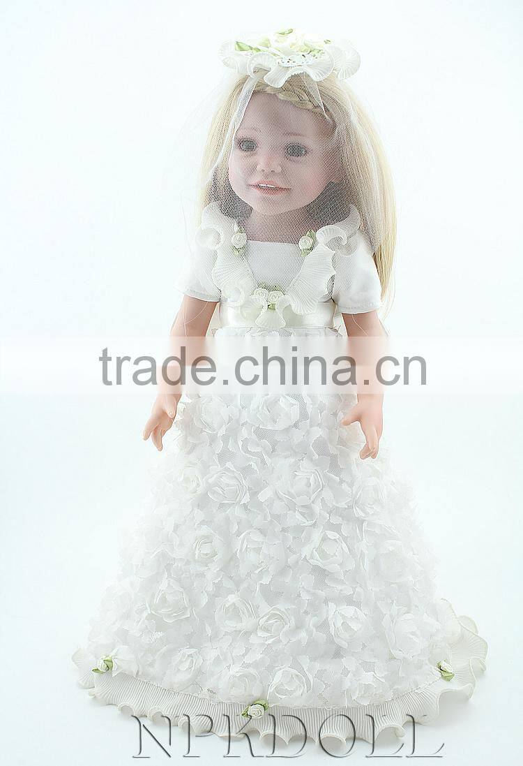 Eco-friendly vinyl baby doll custom american girl doll birthday gift and home decoration 18inch doll american girl