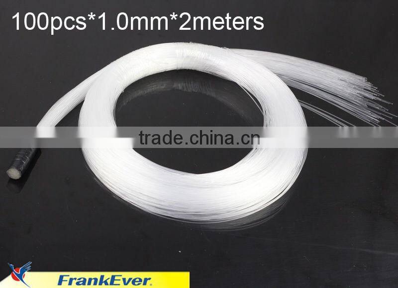 1.0mm PMMA plastic fiber optics cable 100pcs * 2Meters for led light engine