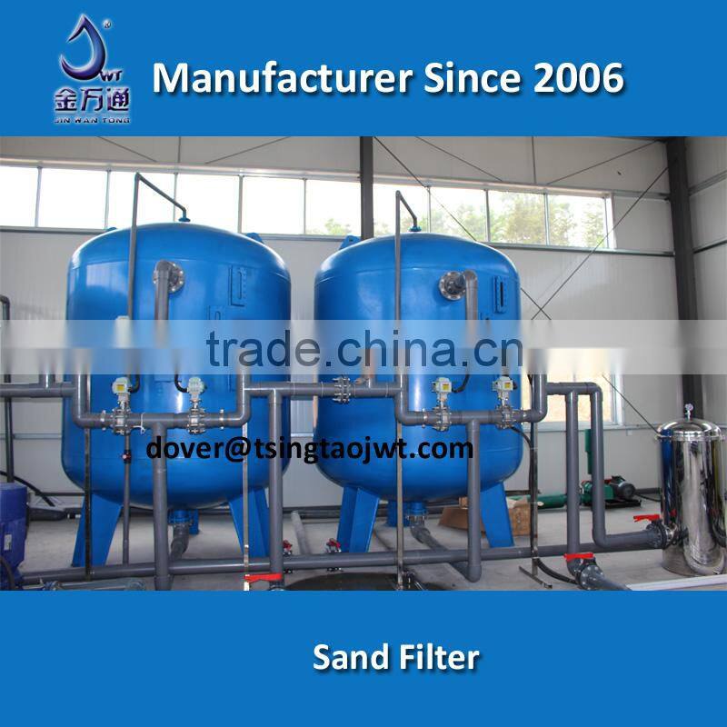 Pressure sand filter for wastewater filtration