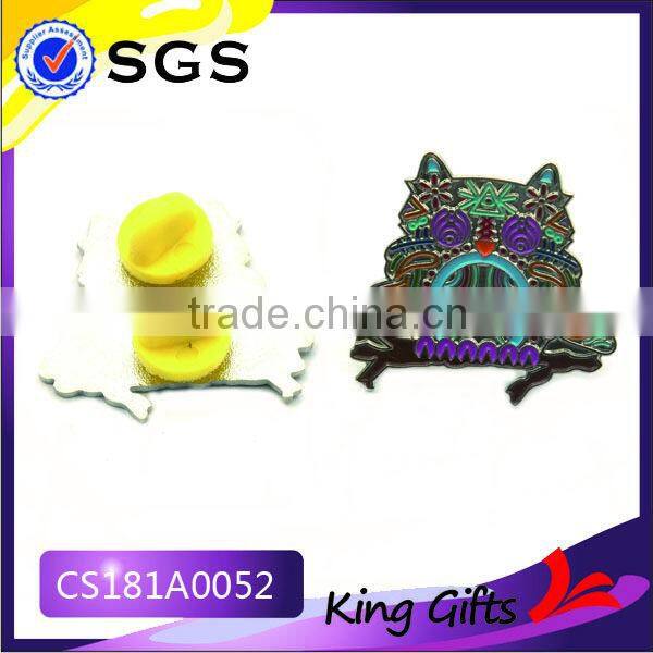 Custom colorful soft enamel bird shape lapel pins