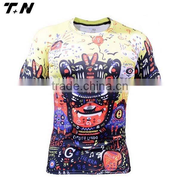 Skin tight t shirts for men/ fitness wear/ Rash guard surf