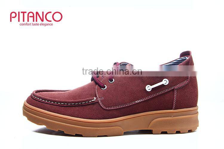Swede leather mens height increasing shoes casual shoes