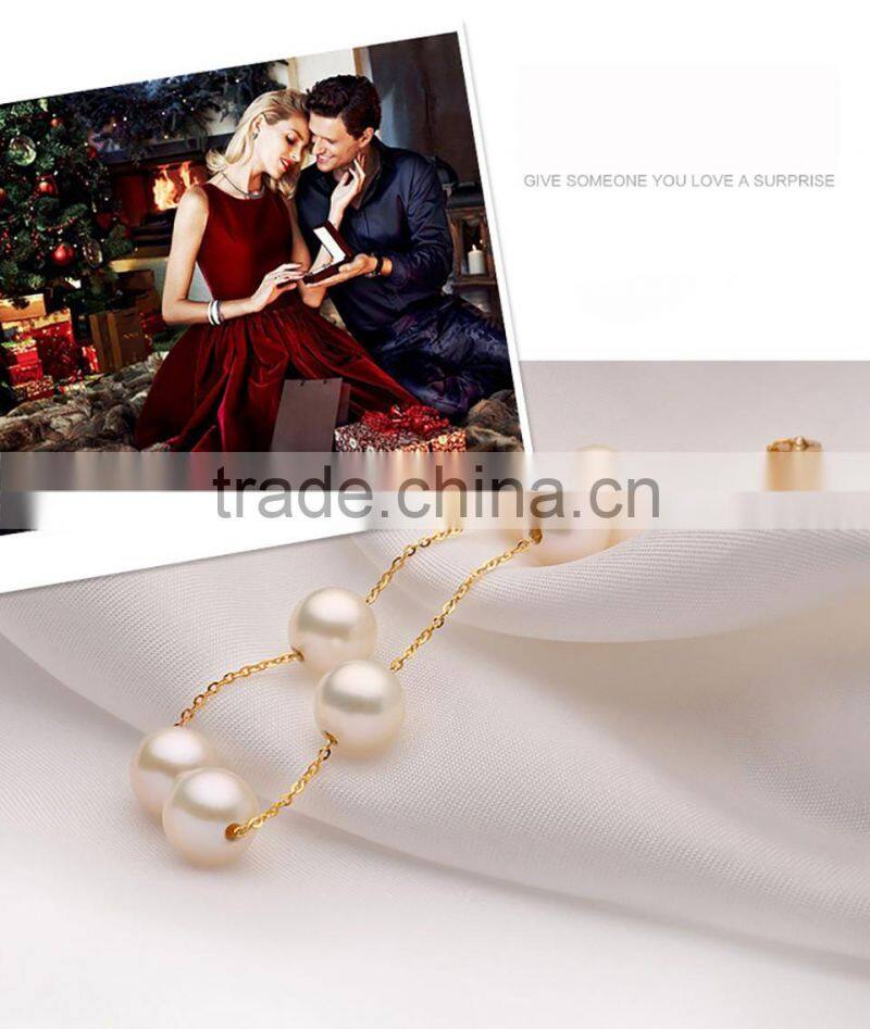 18k gold chain bracelets for women 2016 pearls fresh water high luster pearls
