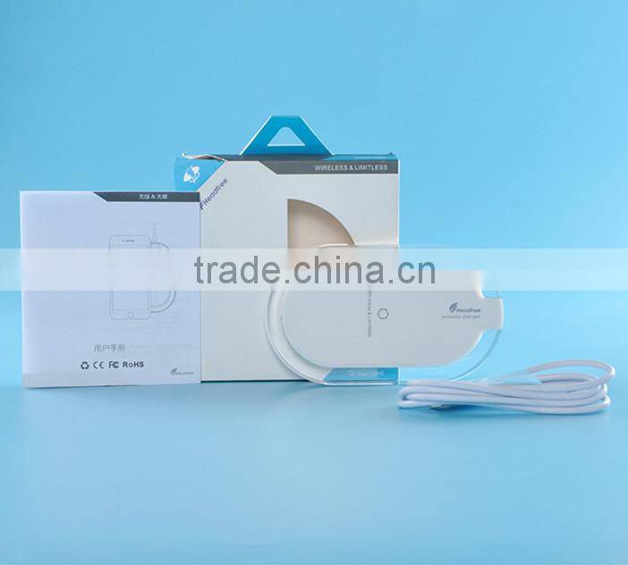 qi 3 coil crystal wireless charger pad
