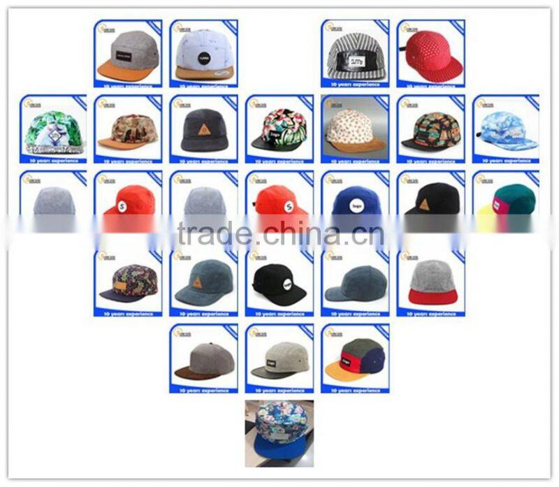 high quality 5 panel caps and hats design your own caps