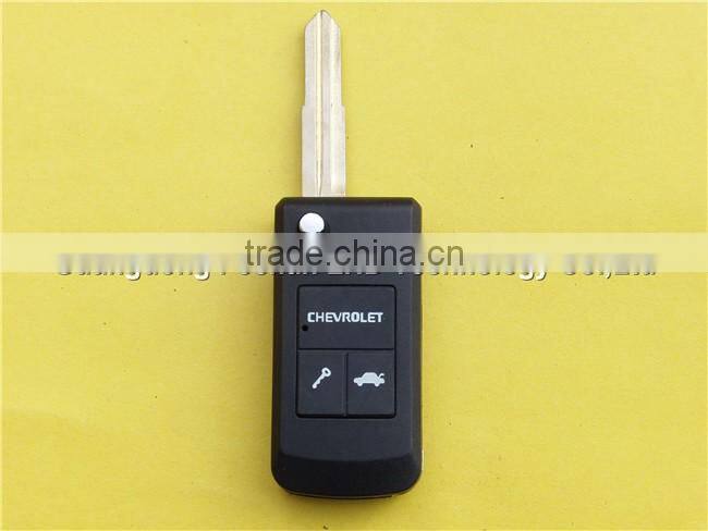 2 buttons remote flip folding key fob case for Chevrolet Lova