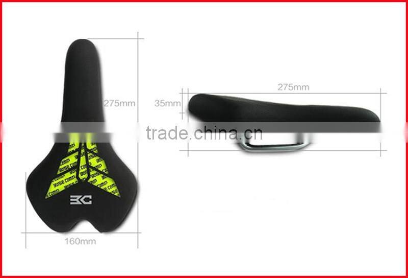 Black Comfortable Leather Gel MTB Bike Seat Cool Bicycle Saddle