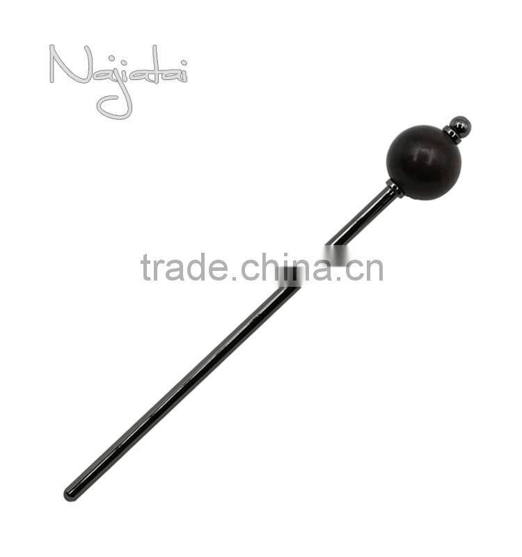 Dark Japanese Vintage Wooden Hairpin Metal Chain Hair Stick