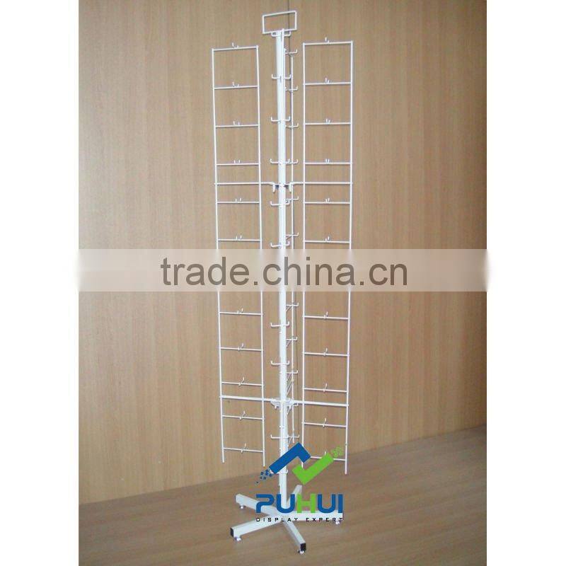 floor rotating metal display rack with quality gurantee